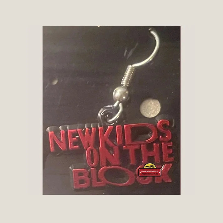 Authentic NKOTB Red Block Earrings from 1991 Boy Band Craze