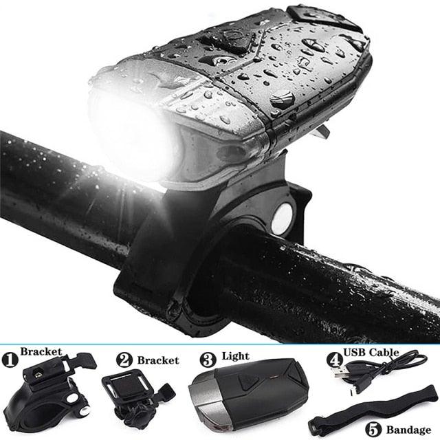 Auto-Sensing Bicycle Light Waterproof Bike Taillight LED USB Rechargable Safety Back Light Riding Warning Saddle Bike Rear Light Waterproof Bike Headlight Taillight LED Light Modes Bike Lights For Night Riding