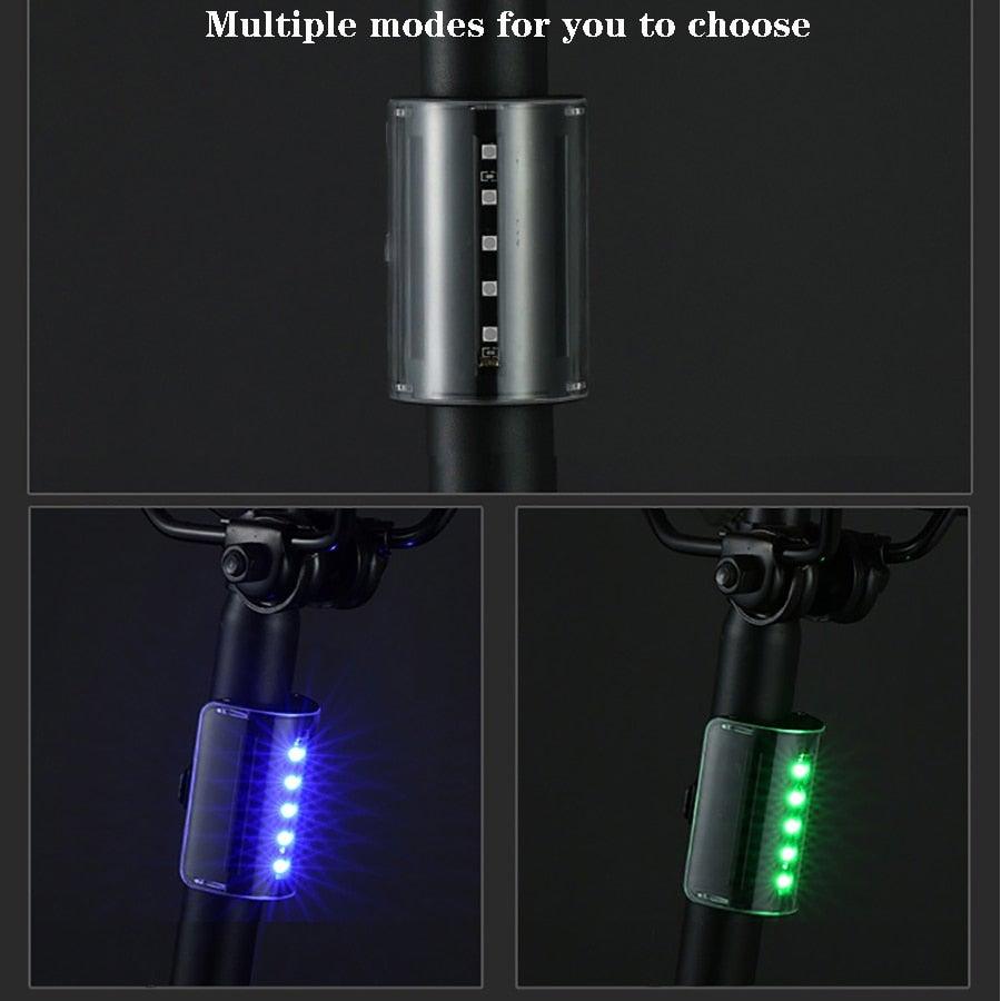 Auto-Sensing Bicycle Light Waterproof Bike Taillight LED USB Rechargable Safety Back Light Riding Warning Saddle Bike Rear Light Waterproof Bike Headlight Taillight LED Light Modes Bike Lights For Night Riding