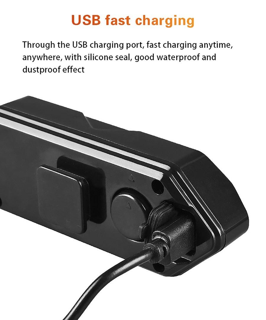 Auto-Sensing Bicycle Light Waterproof Bike Taillight LED USB Rechargable Safety Back Light Riding Warning Saddle Bike Rear Light Waterproof Bike Headlight Taillight LED Light Modes Bike Lights For Night Riding