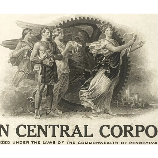 Rare Penn Central Stock Certificate from the 1970s