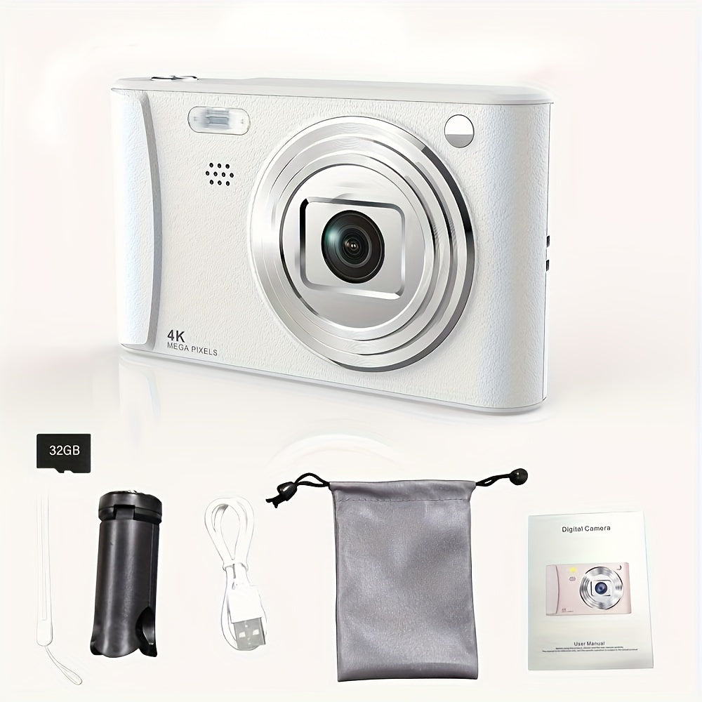 [1080P HD Digital Camera] 1080P HD Digital Camera for Vlogging | 2.4 Inch LCD Rechargeable Camera Photography Suitable for Beginners | Equipped with 32G TF Card Support Photos, Videos and Webcam Thanksgiving and New Year Gift