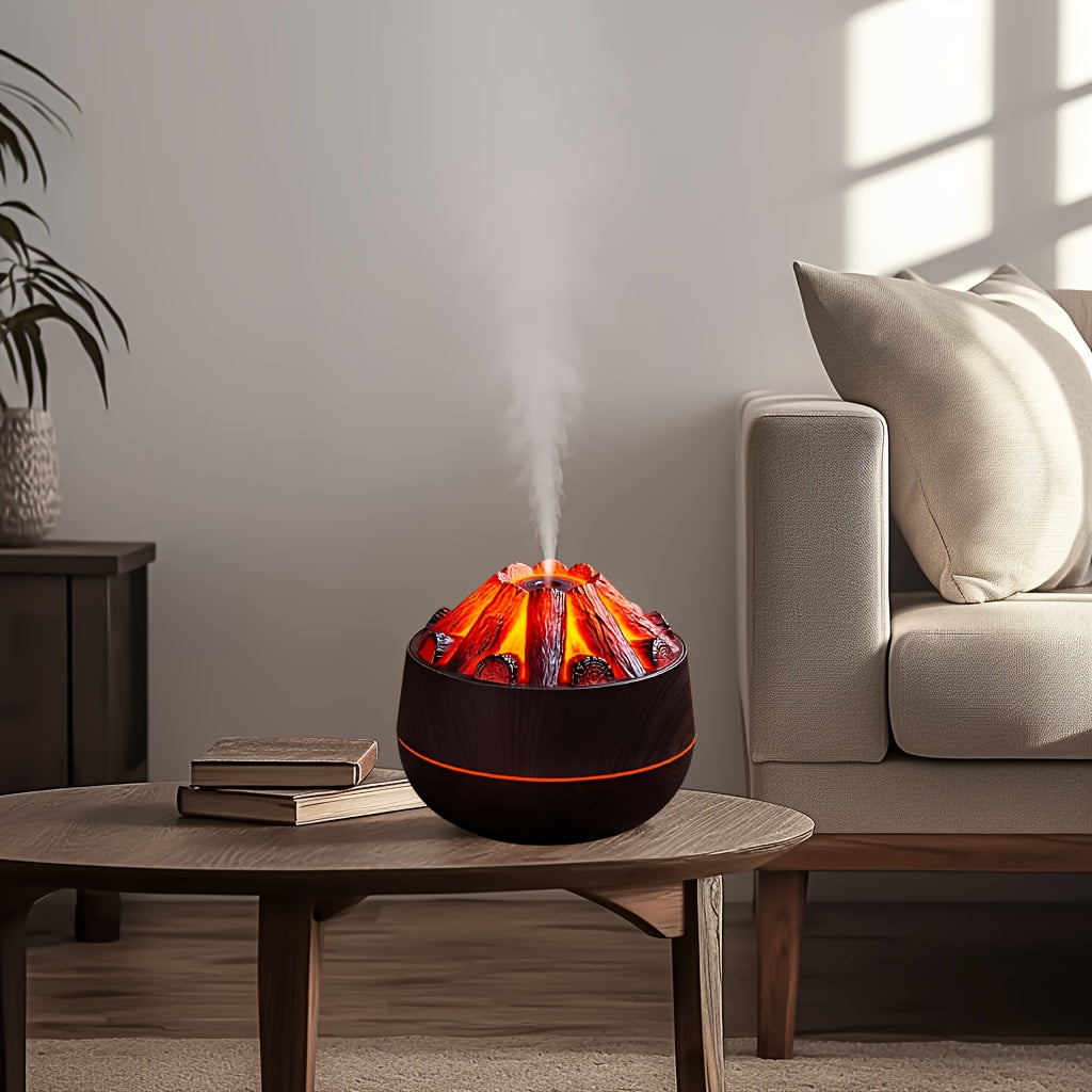 USB-Powered Charcoal Fire Humidifier with Color-Changing Night Light – Ambient Water Replenisher for Home & Bedroom - Premium light from Lizard Vigilante - Just $26.99! Shop now at Lizard Vigilante