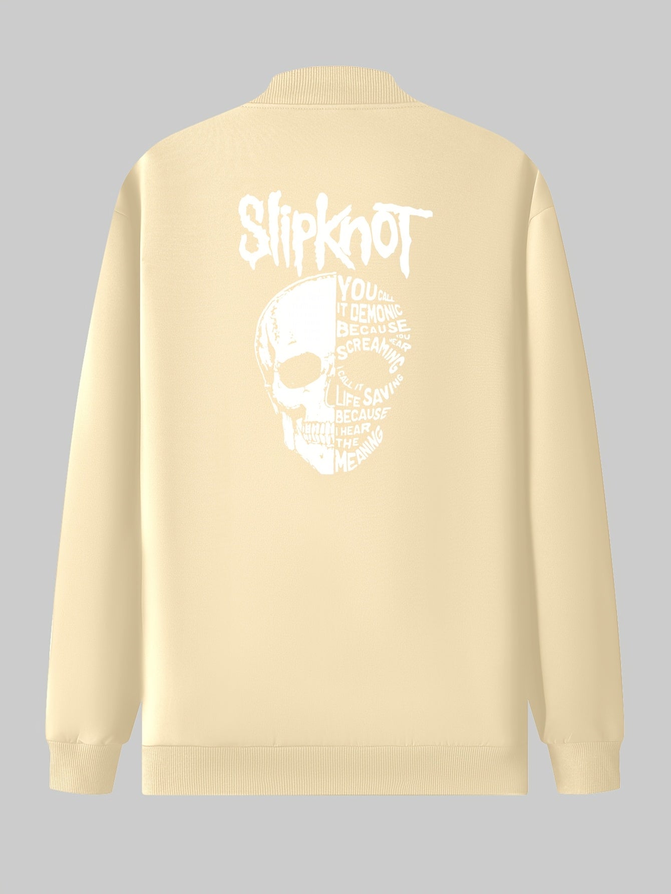 Slipknot Graphic Print Casual Jacket – Men's Polyester Knit Baseball Collar Jacket with Zipper Closure and Pockets, All-Season Athletic Outerwear - Premium jacket from Lizard Vigilante - Just $46.88! Shop now at Lizard Vigilante