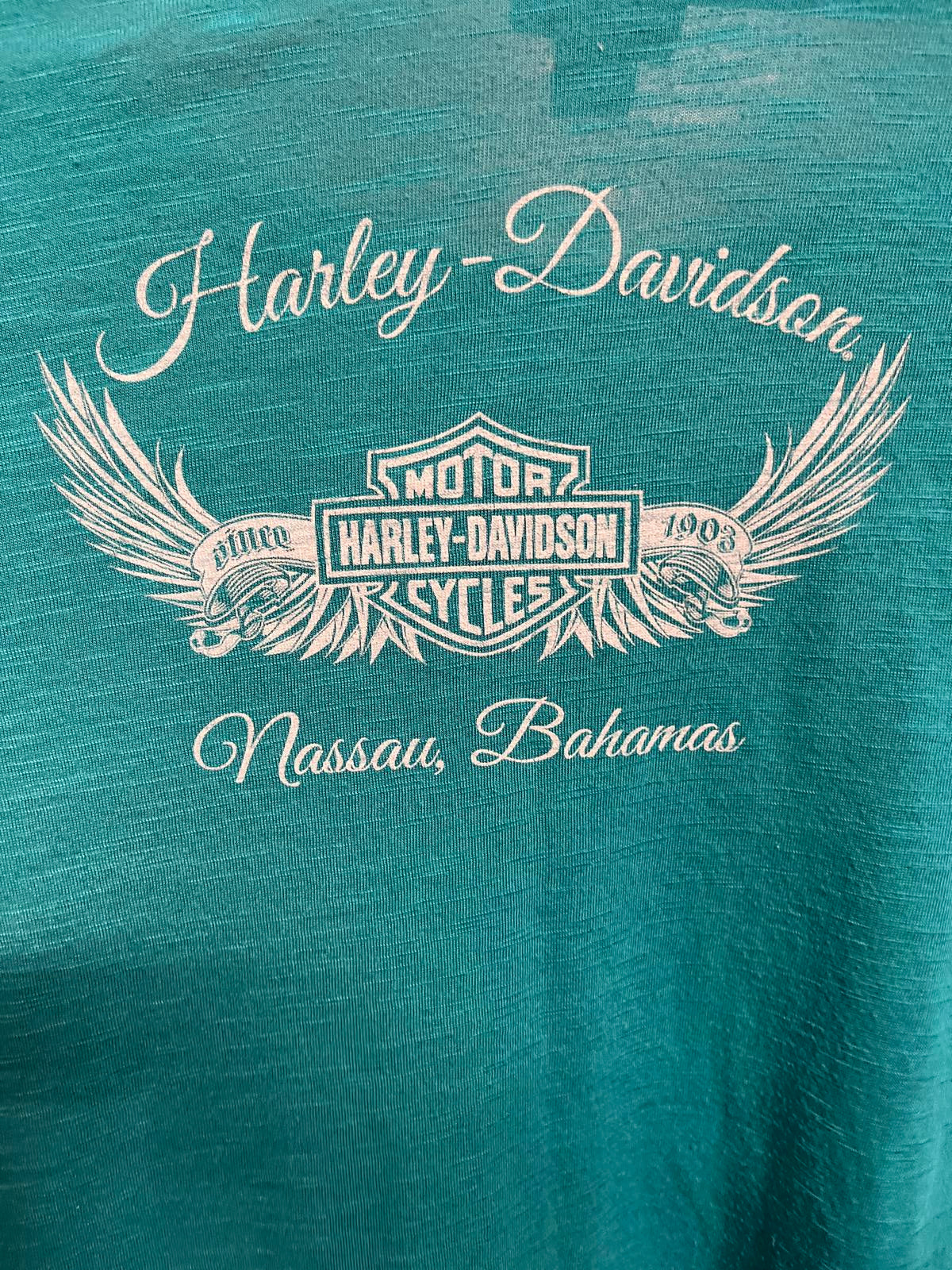 Womens Harley Davidson Rhinestone Nassau Bahamas XXL