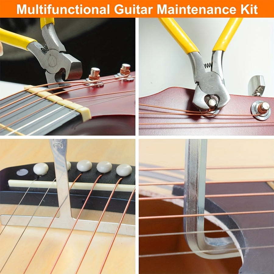 79-Piece Professional Guitar Tool Kit – Ultimate Repair and Setup Kit for Ukulele, Bass, Mandolin, and Banjo - Premium  from Lizard Vigilante - Just $34.88! Shop now at Lizard Vigilante