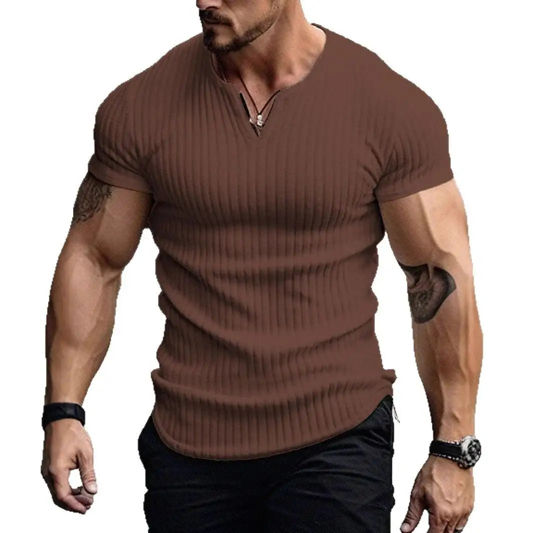 Sports Slim-fitting Men's Short Sleeve