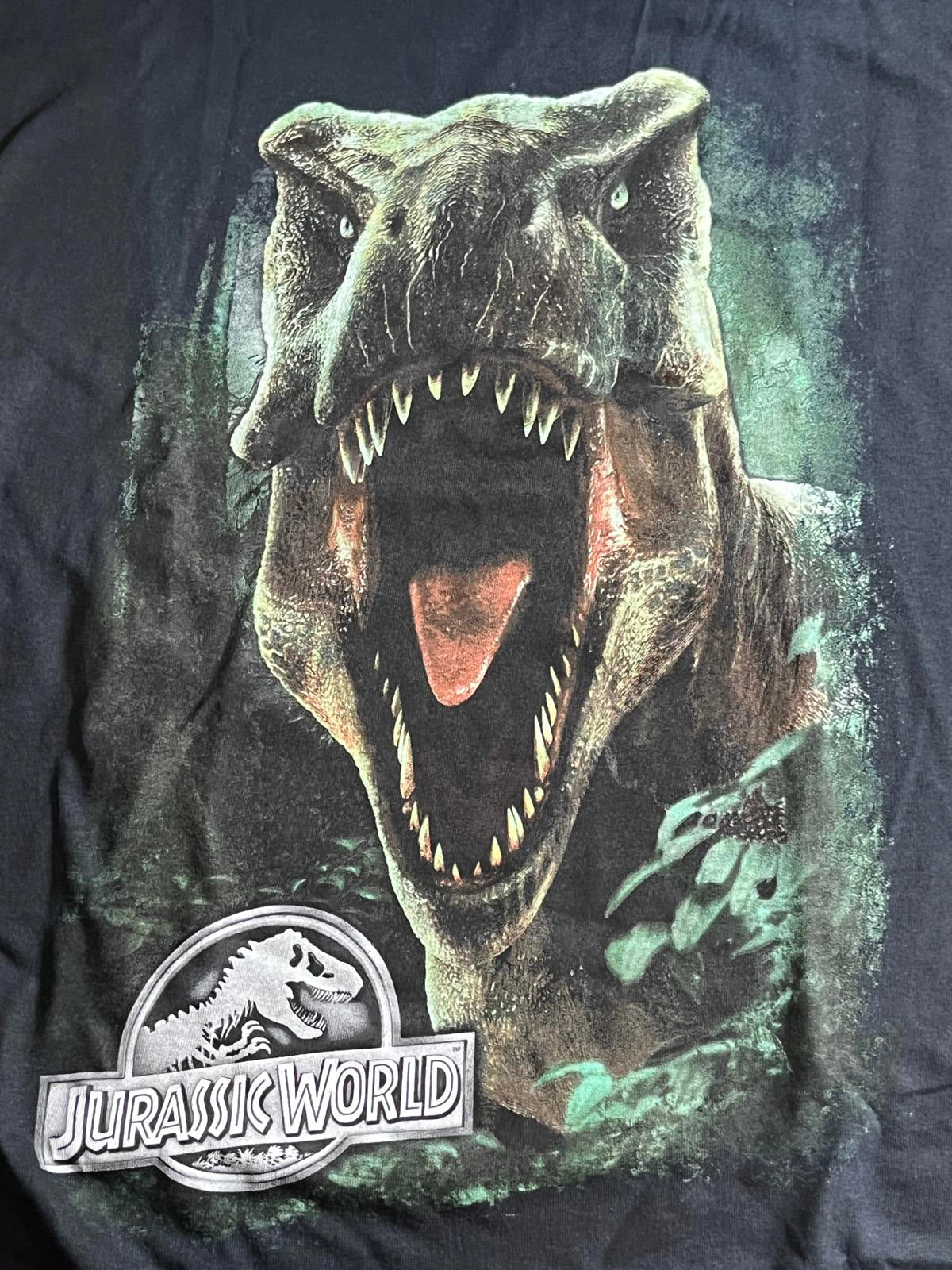 Jurassic World Movie Promo Tee - T-Rex Roar Big Face - XL
