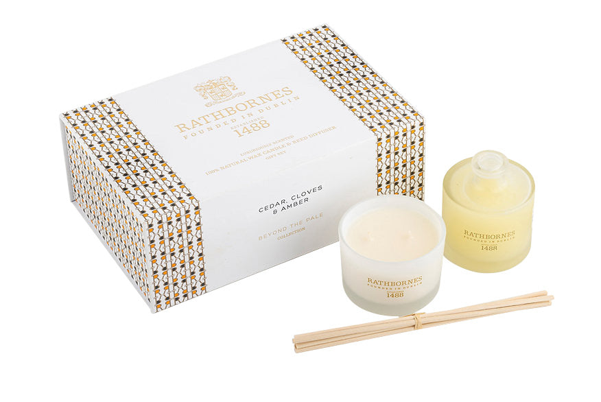 Cedar, Cloves & Amber Diffuser And Candle Gift Set
