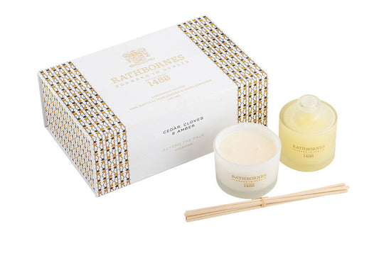 Cedar, Cloves & Amber Diffuser And Candle Gift Set