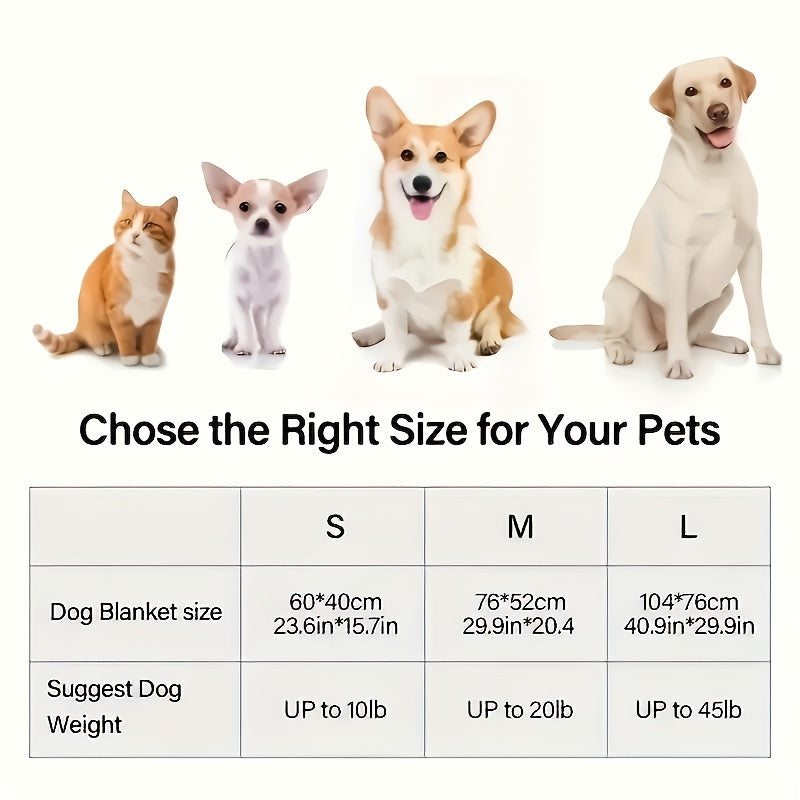 1pc Cozy Pet Blanket with Paw Print Design - Soft Fleece Dog & Cat Mat, Warm Sofa Bed Cushion Cover for Puppy Comfort & Snuggle Time