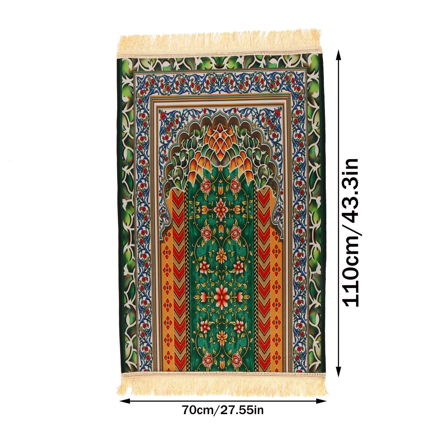 1pc Luxury Muslim Prayer Mat, Non-Slip Printed Islamic Kabah, Soft Worship Cushion, Meditation Rug, Pilgrimage Blanket, Islamic Prayer Carpet, Ideal Islamic Gift