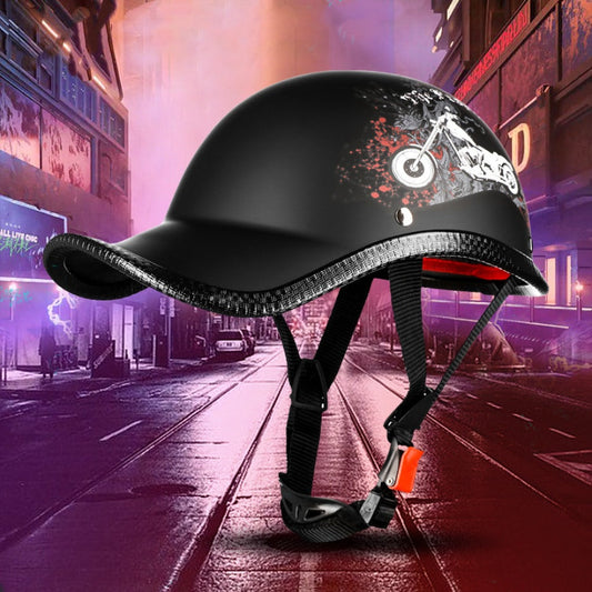 Electric Battery Motorcycle Helmet Retro Safety Protection Half Helmet