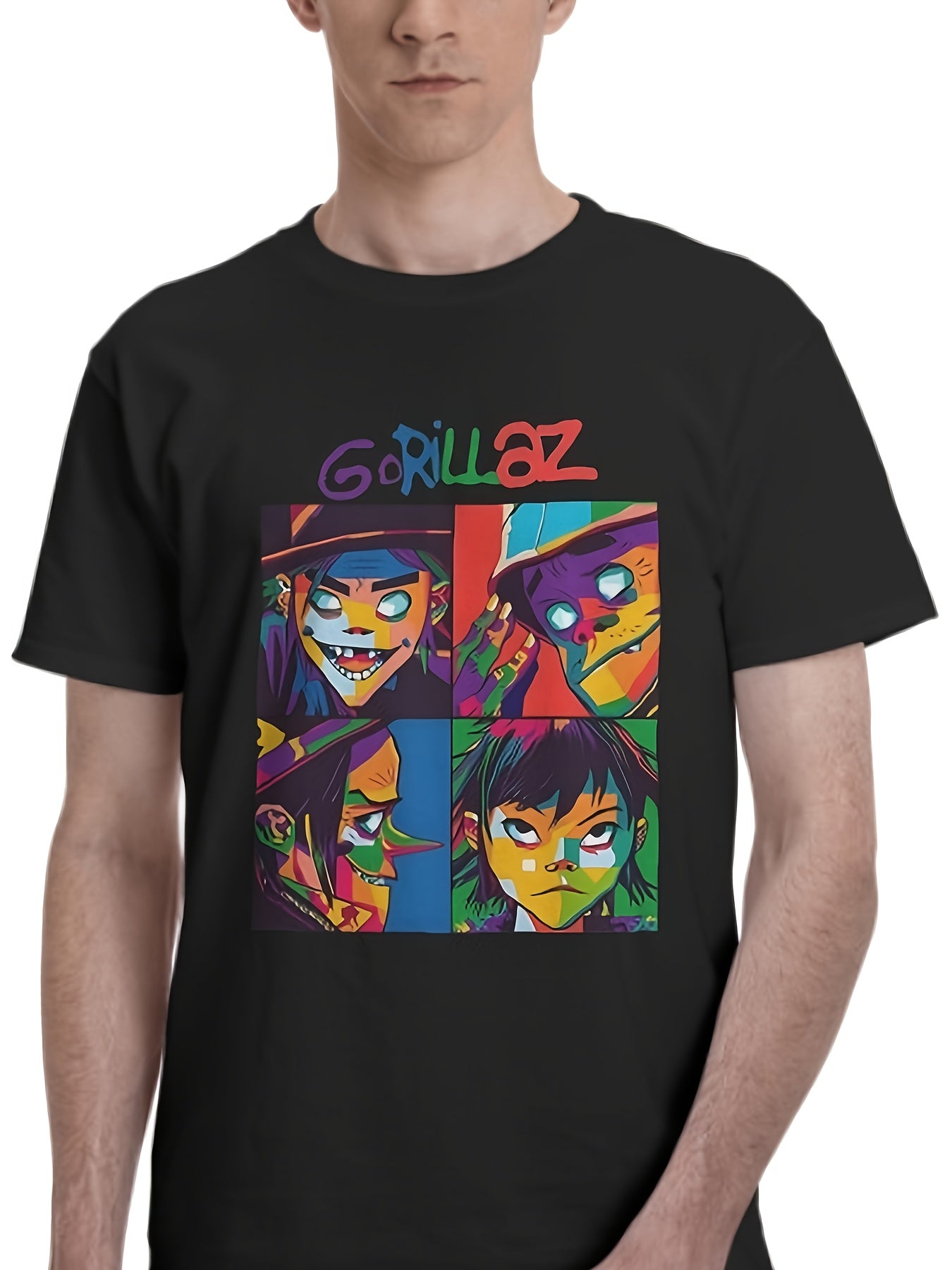 Vibrant Gorillaz Graphic Tee – Unisex Short Sleeve Streetwear T-Shirt - Premium T-Shirt from Lizard Vigilante - Just $27.99! Shop now at Lizard Vigilante