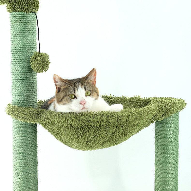 Sleek Sisal Cat Tree With Cozy Hammock - Ultimate Cat Climbing Frame