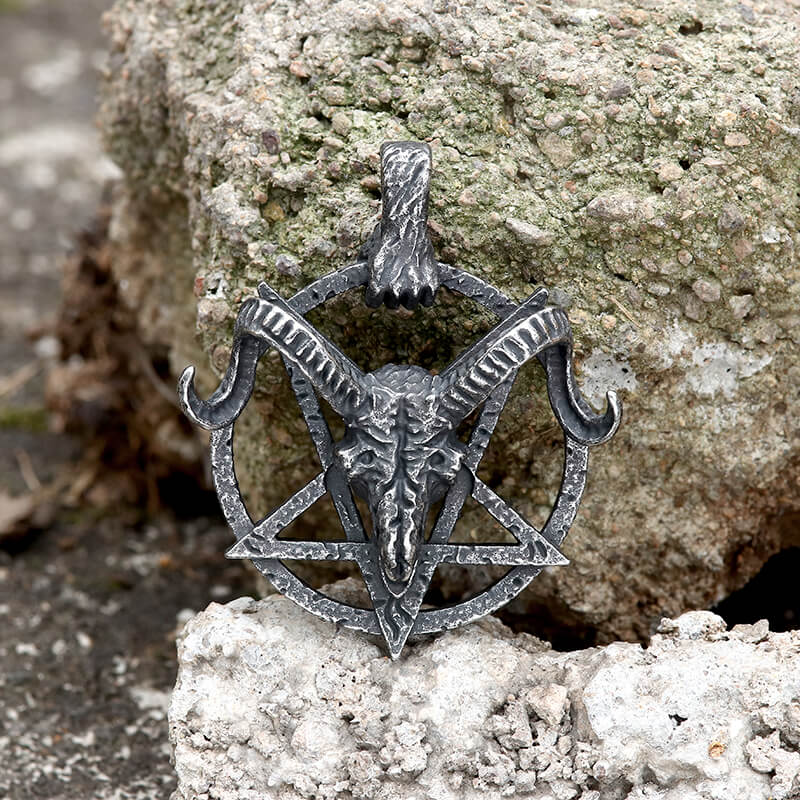 Baphomet Goat Head Stainless Steel Satan Pendant