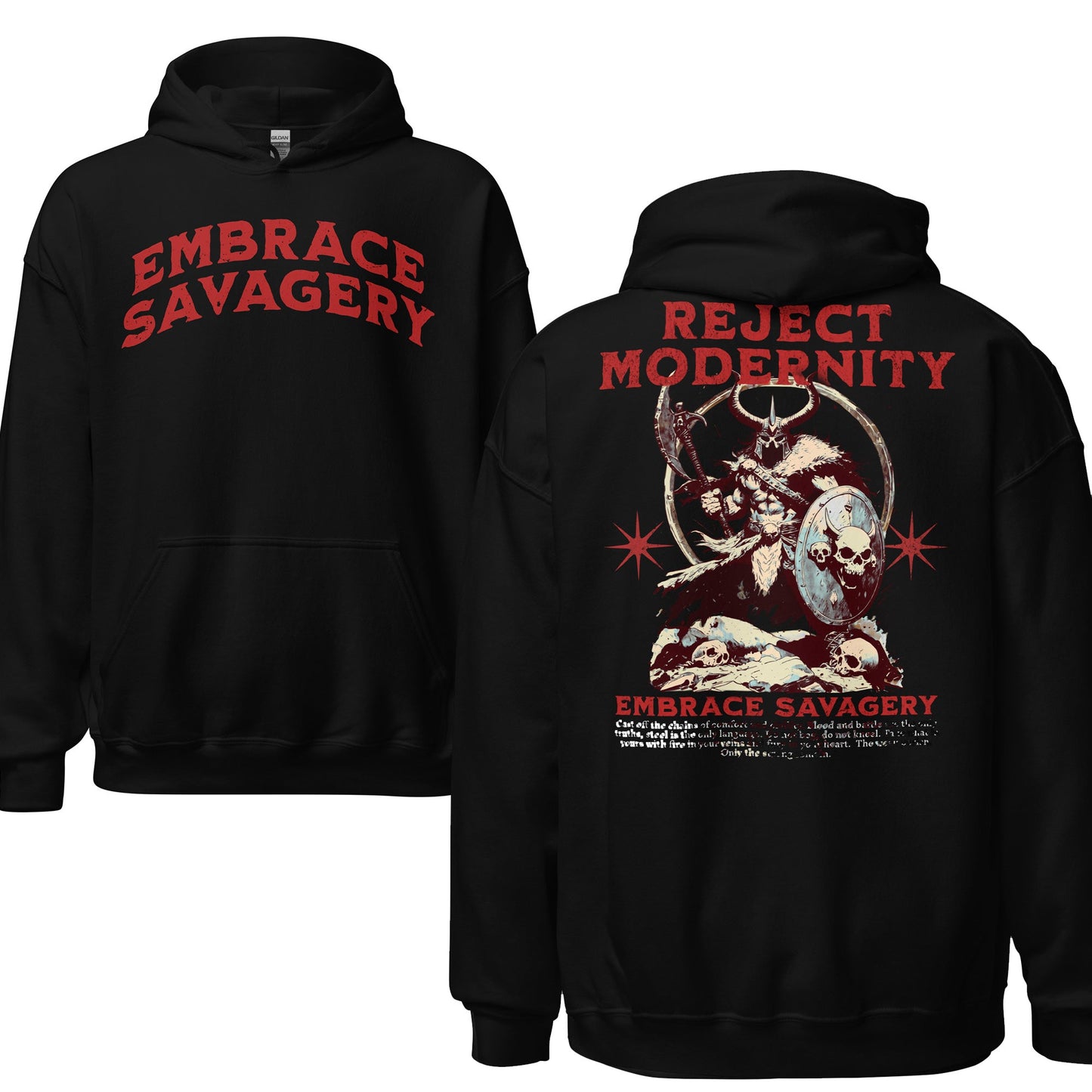 Embrace Savagery - Barbarian Hoodie
