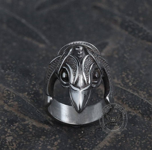 Battle Raven Stainless Steel Viking Ring
