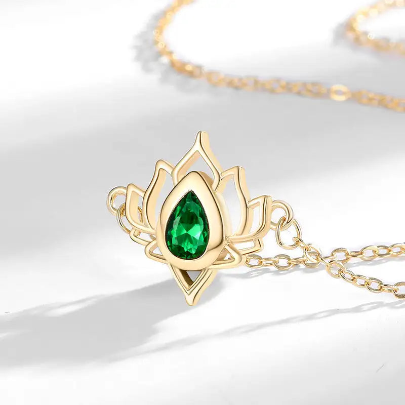 Lvzuan Lotus Necklace For Women Fashion Hollowed-out Vintage