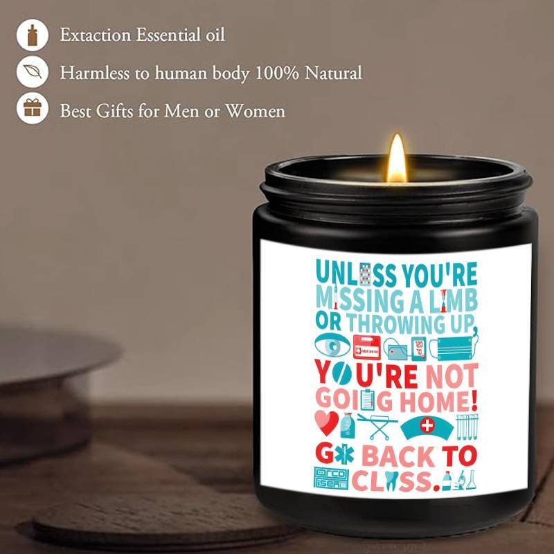 1pc Lavender Scented Candle Gift Idea, School Nurse Gifts, School Nurse Supplies, School Nurse Office Decorations Decors, School Nurse Appreciation Gifts, Gift For Women Men School Nurse, Gift Daily Funny Unique Meaningful It