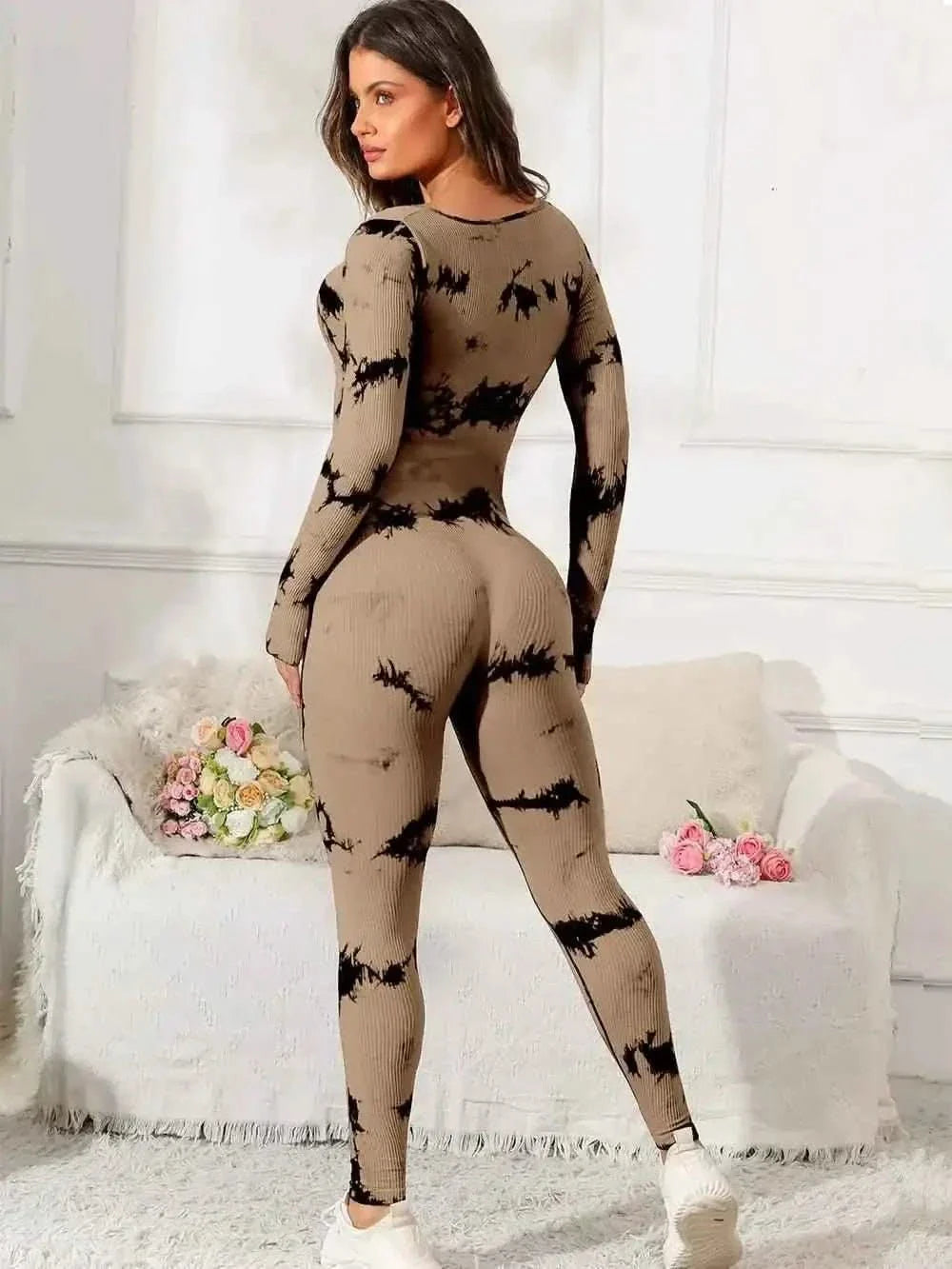 Scoop Neck Long Sleeve : Active Jumpsuit