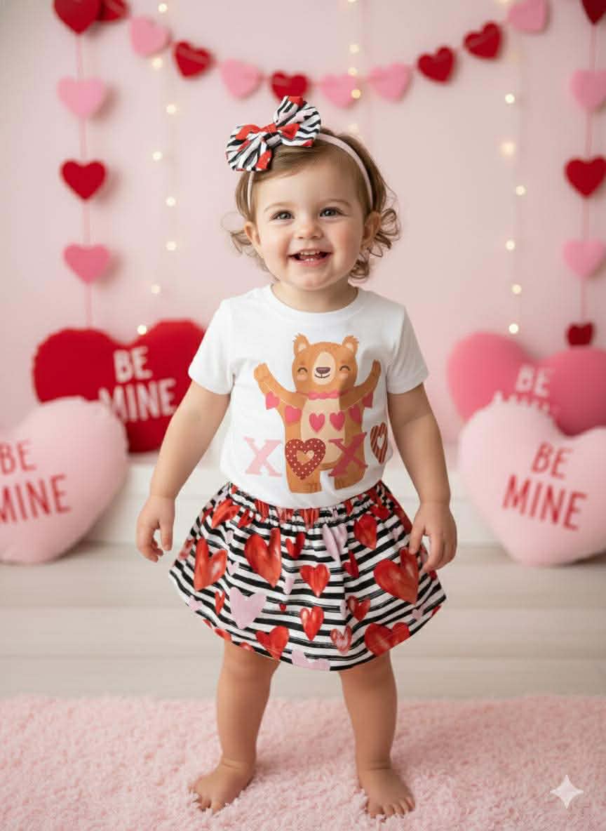 One‑of‑a‑Kind Handmade Toddler Girl Outfits – Valentine Collection