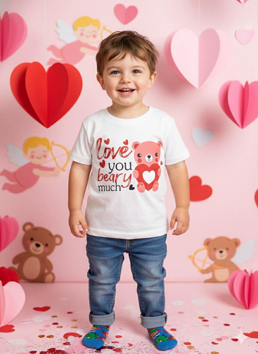 Boy's Handmade Valentine's Day Tees- Short or Long Sleeve Options