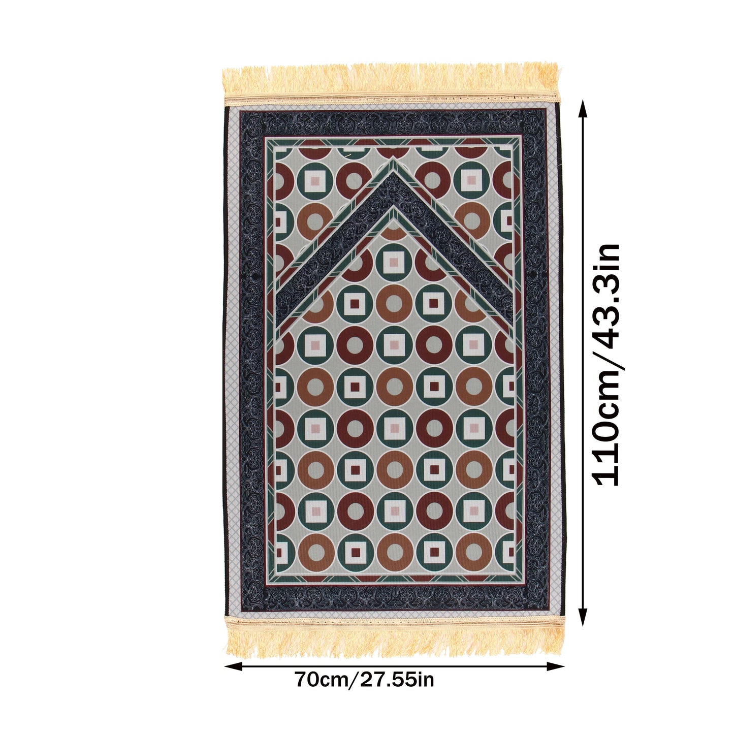 1pc Luxury Muslim Prayer Mat, Non-Slip Printed Islamic Kabah, Soft Worship Cushion, Meditation Rug, Pilgrimage Blanket, Islamic Prayer Carpet, Ideal Islamic Gift