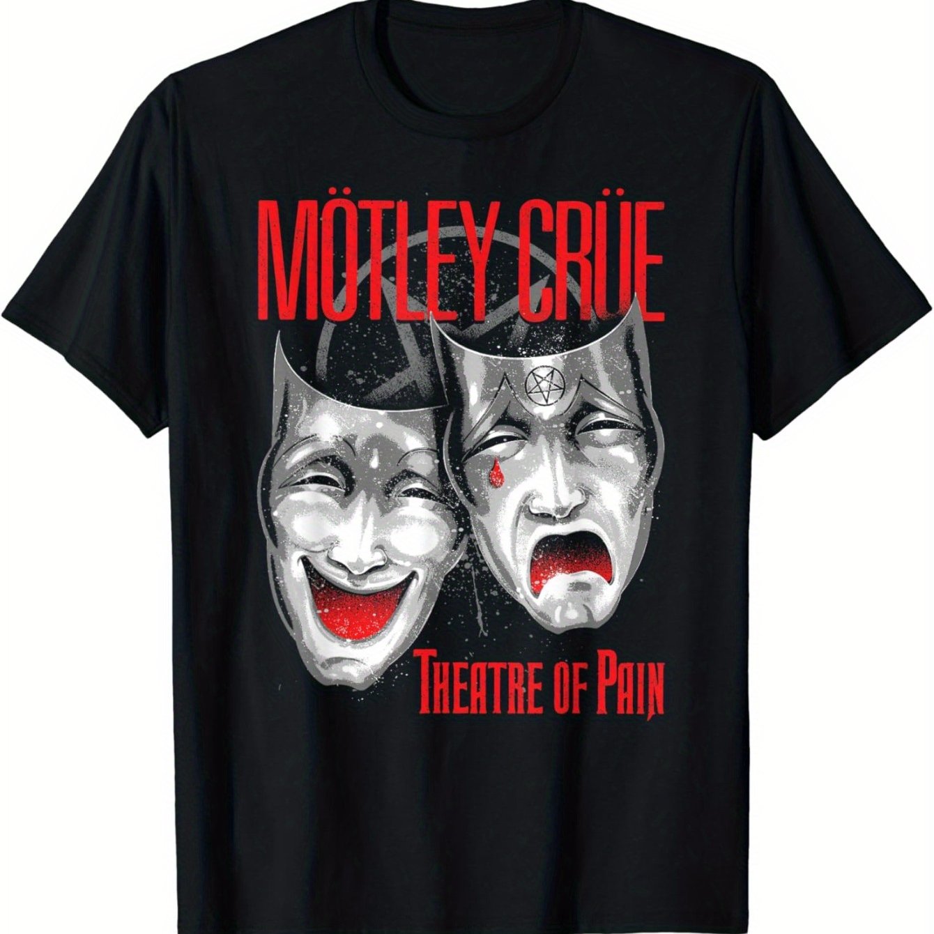 Motley Krewe - Theatre of Pain - Crying T-shirt - Premium  from Lizard Vigilante - Just $21.99! Shop now at Lizard Vigilante