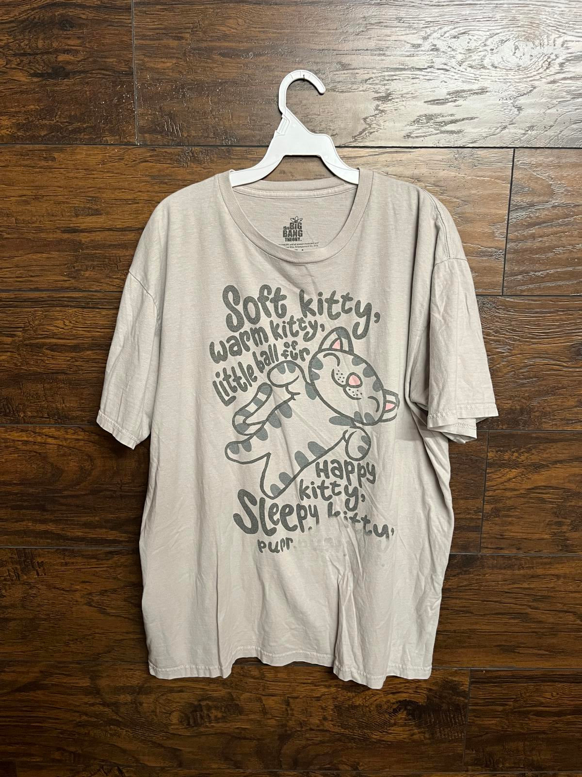 T-shirt Big Bang Theory TV Show Soft Kitty Warm Kitty Song L