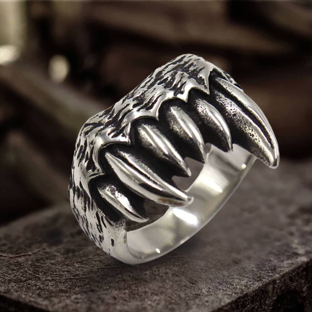 Vampire Teeth Stainless Steel Ring