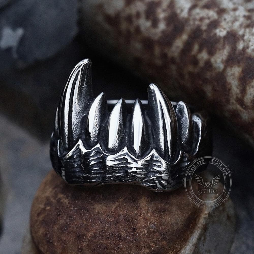 Vampire Teeth Stainless Steel Ring