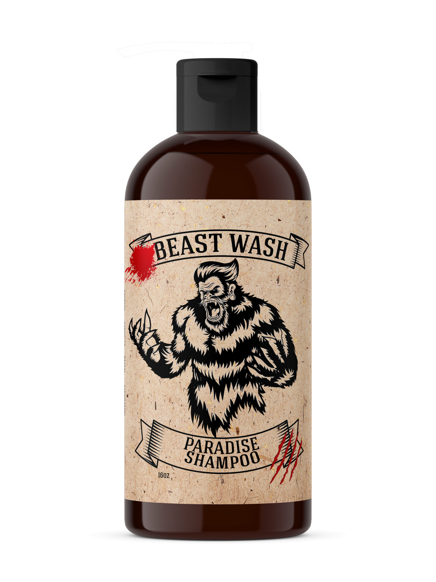 Beast Wash Riot Shampoo: 16oz Organic Growth Fuel For Battle-Damaged Hair