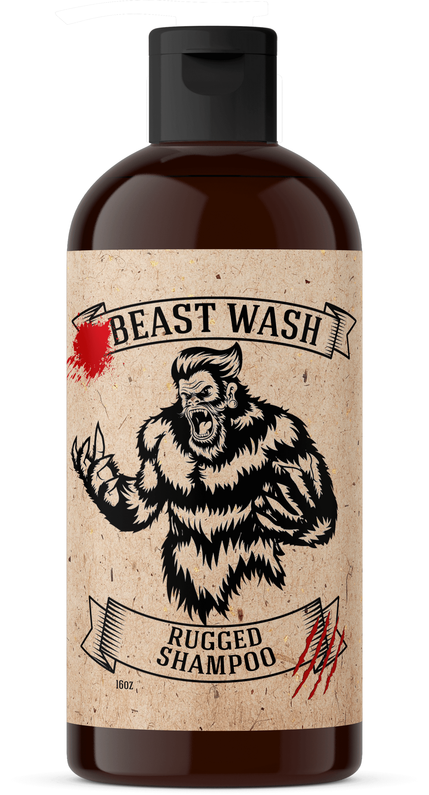 Beast Wash Riot Shampoo: 16oz Organic Growth Fuel For Battle-Damaged Hair