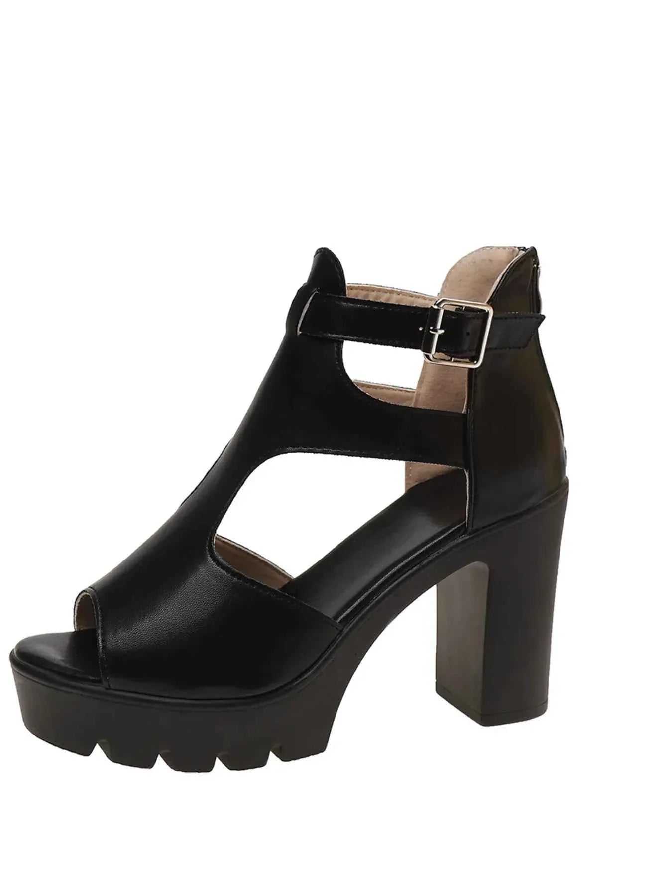 Stylish Cutout Block : Heels Sandals