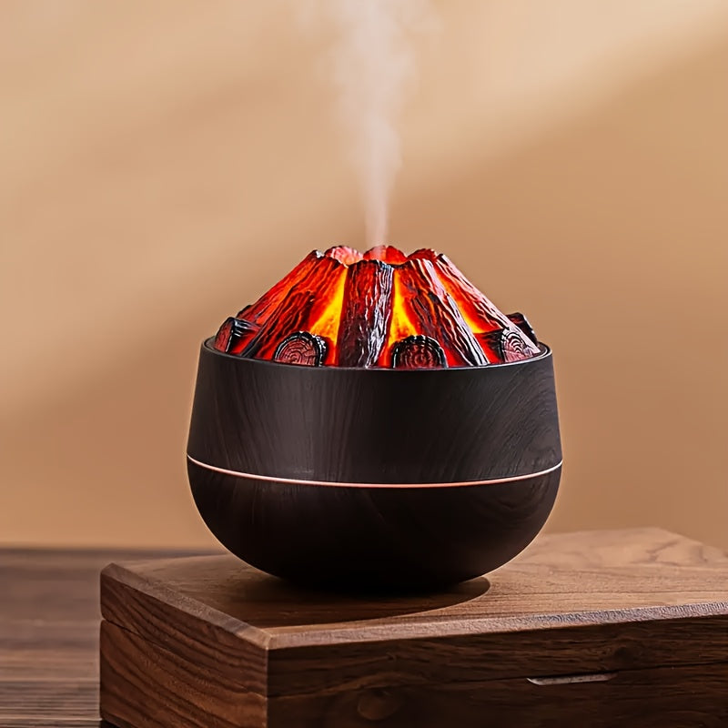 USB-Powered Charcoal Fire Humidifier with Color-Changing Night Light – Ambient Water Replenisher for Home & Bedroom - Premium light from Lizard Vigilante - Just $26.99! Shop now at Lizard Vigilante