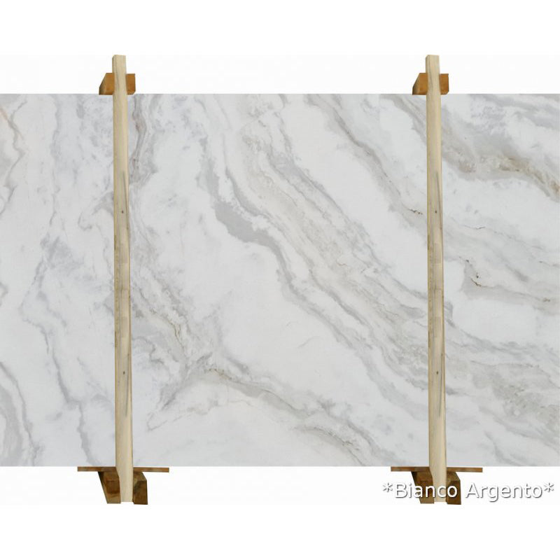 Bianco Argento White Bookmatching Marble Slabs Polished - Livfloors Collection