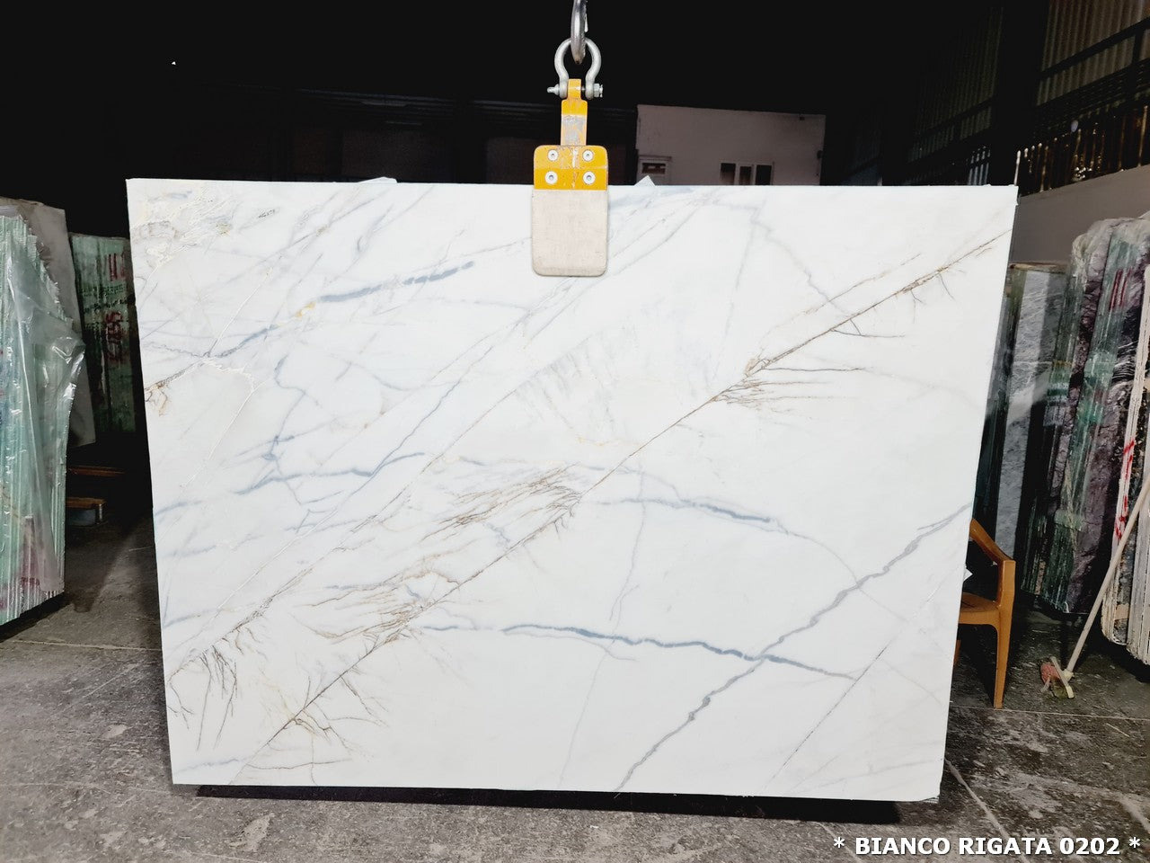 Bianco Rigata White Bookmatching Marble Slabs Polished - Full Truckload