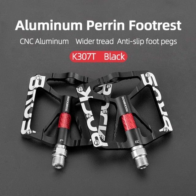 Bicycle Pedals Aluminum Alloy Ultralight Non-Slip Rainproof Reflective Bearing Road Bike Pedal Cycling Accessories Mountain Bike Pedals Ultra Strong Aluminum Alloy Flat Pedals Cycling Sealed Bearings Light Weight And Large Platform