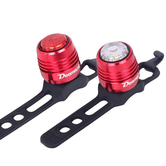 Bicycle Rear Light Bike Warning Lamp USB Charge Red White Light Color Safety Headlight Bike Tail Light Rechargeable Ultra Bright Bike Rear Light USB Rechargeable Bike LED Light