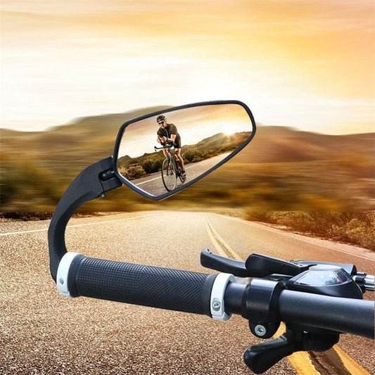 Bicycle Rear View Mirror Bike Cycling Clear Wide Range Back Sight Reflector Adjustable Left Right Mirror Accessories New Bike Mirror Blast resistant Adjustable Bike Rearview Mirror With Large Lens Bicycle Mirrors For Handlebars