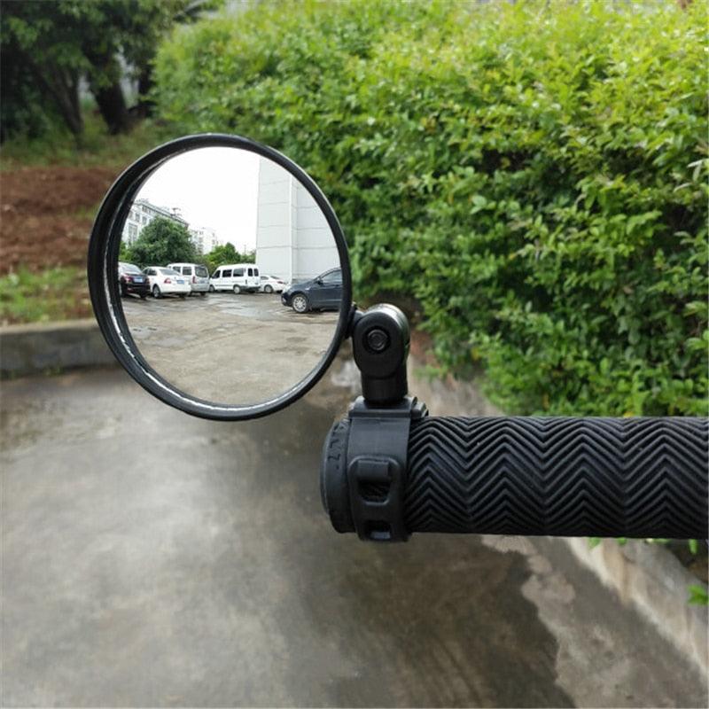 Bike Electric Scooter Rear View Mirror Bicycle Large View Convex Mirror Retro Reflector Modification  Rearview Mirror Scooter Adjustable Rear View Glass Bicycle Mirror Reflector Compatible For Bike