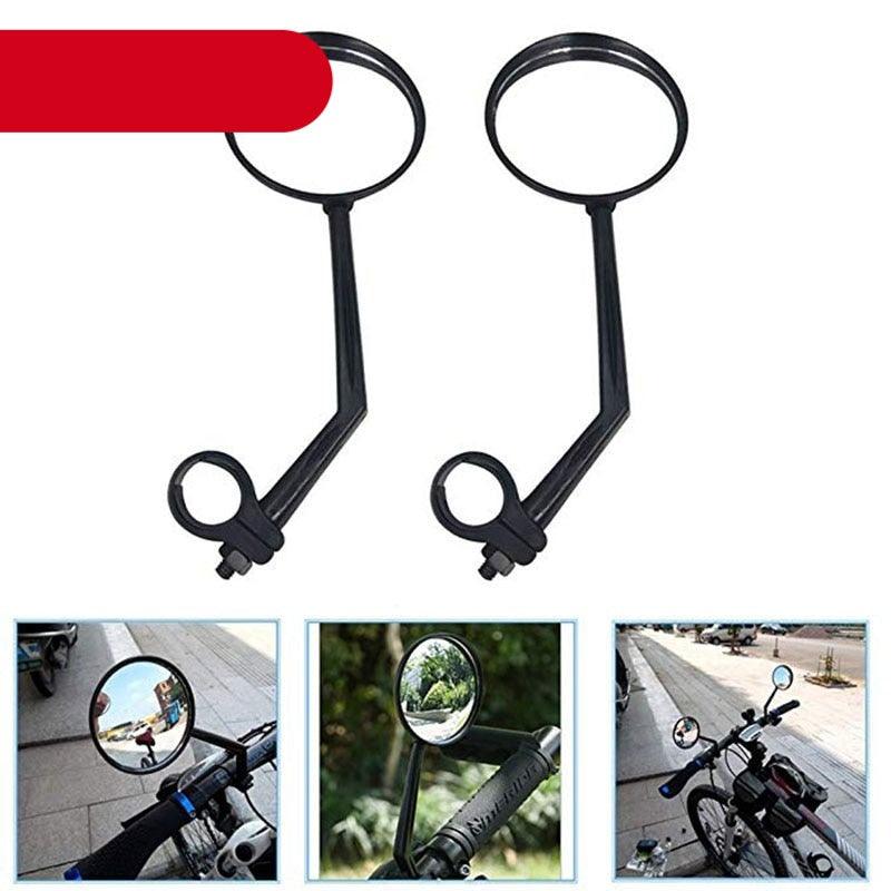 Bike Rear Mirrors Degree Rotation Bicycle Rearview Mirrors Suitable For Mountain Road Bike Safe Rear View Mirror Adjustable Rotatable HD Wide Angle Cycling Biking Clear Acrylic Convex Mirror