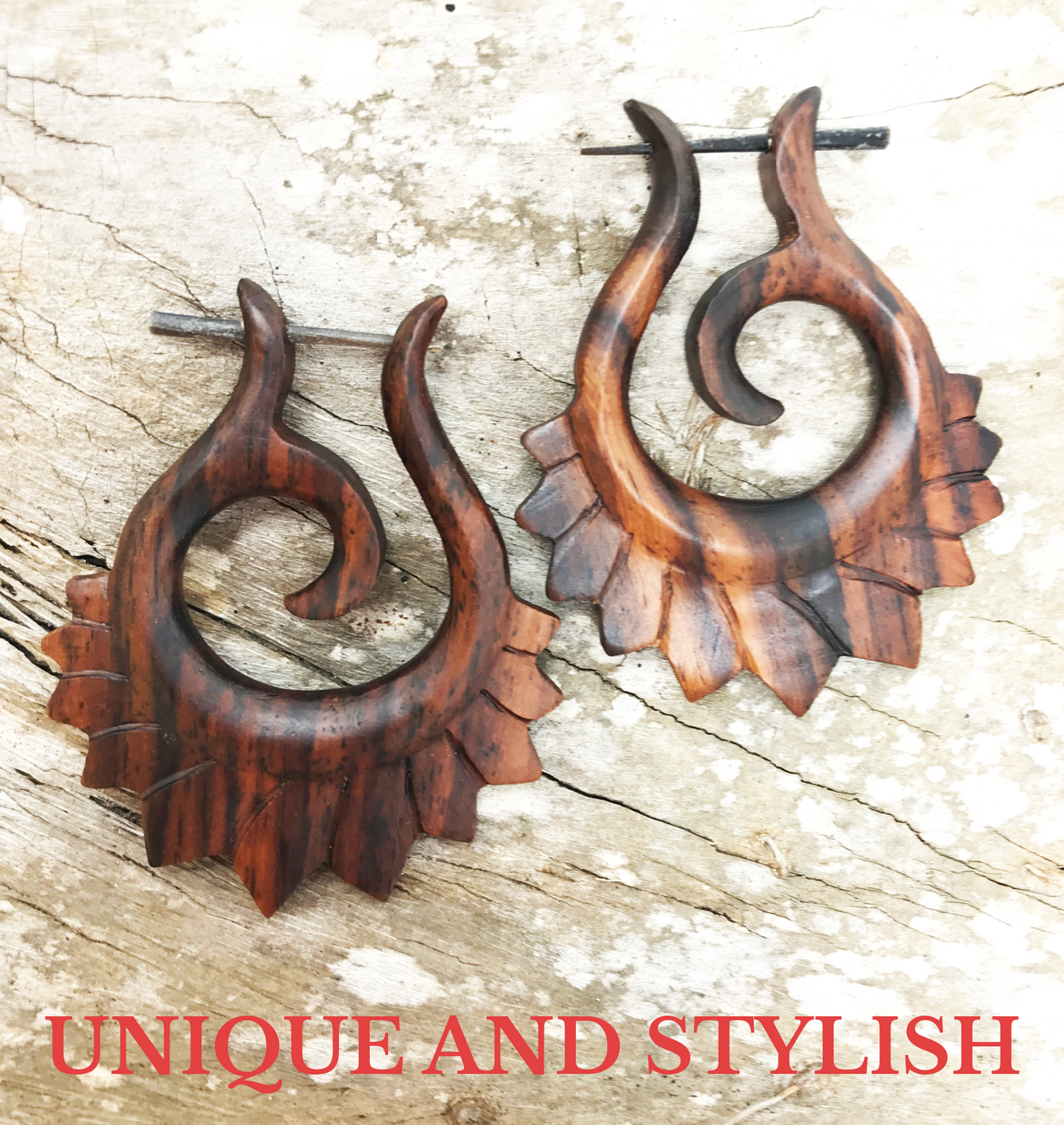 Hawaiian vibe organic earrings