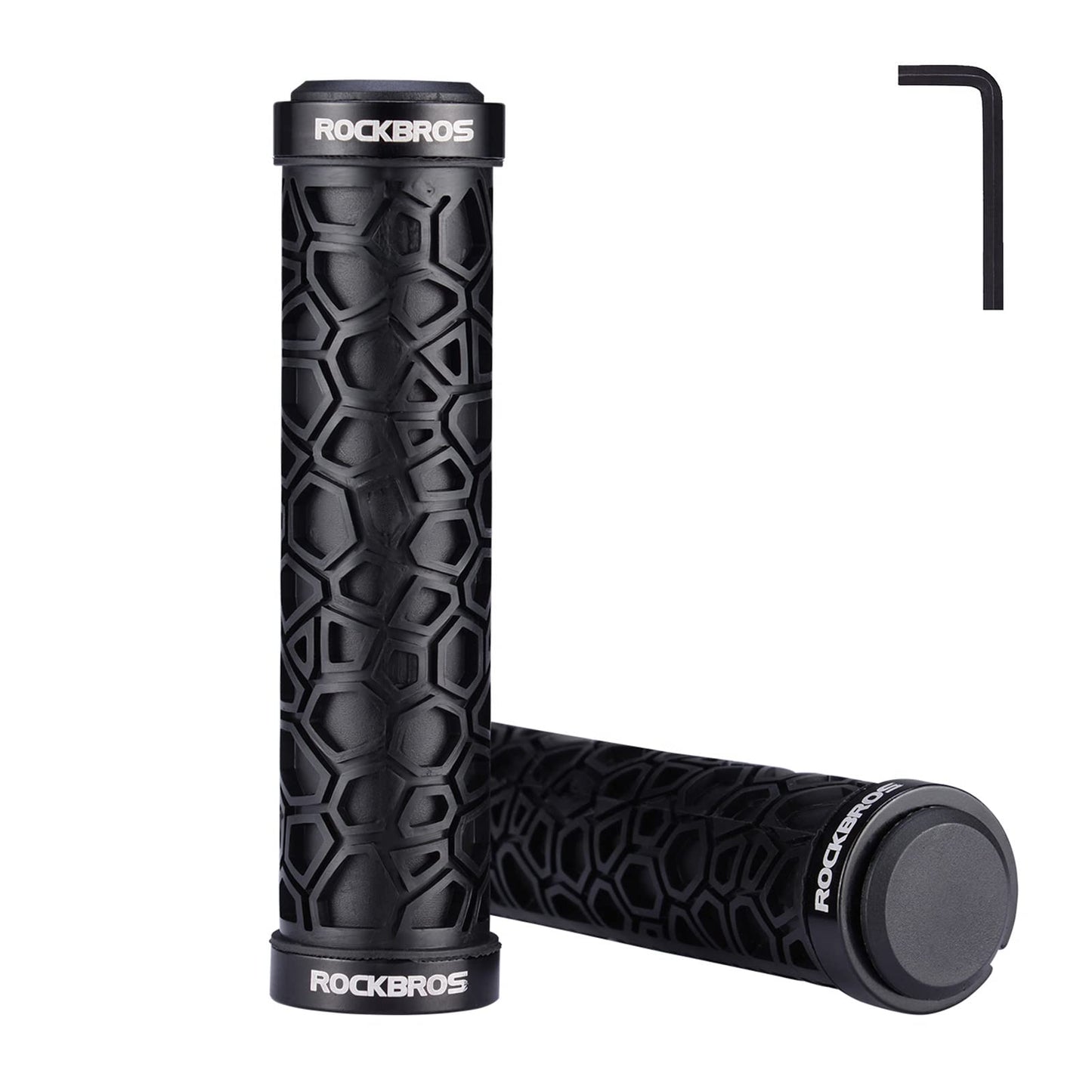 ROCKBROS Bike Handlebar Grips Double Lock-on Non-Slip Grips for MTB, BMX 22.2mm