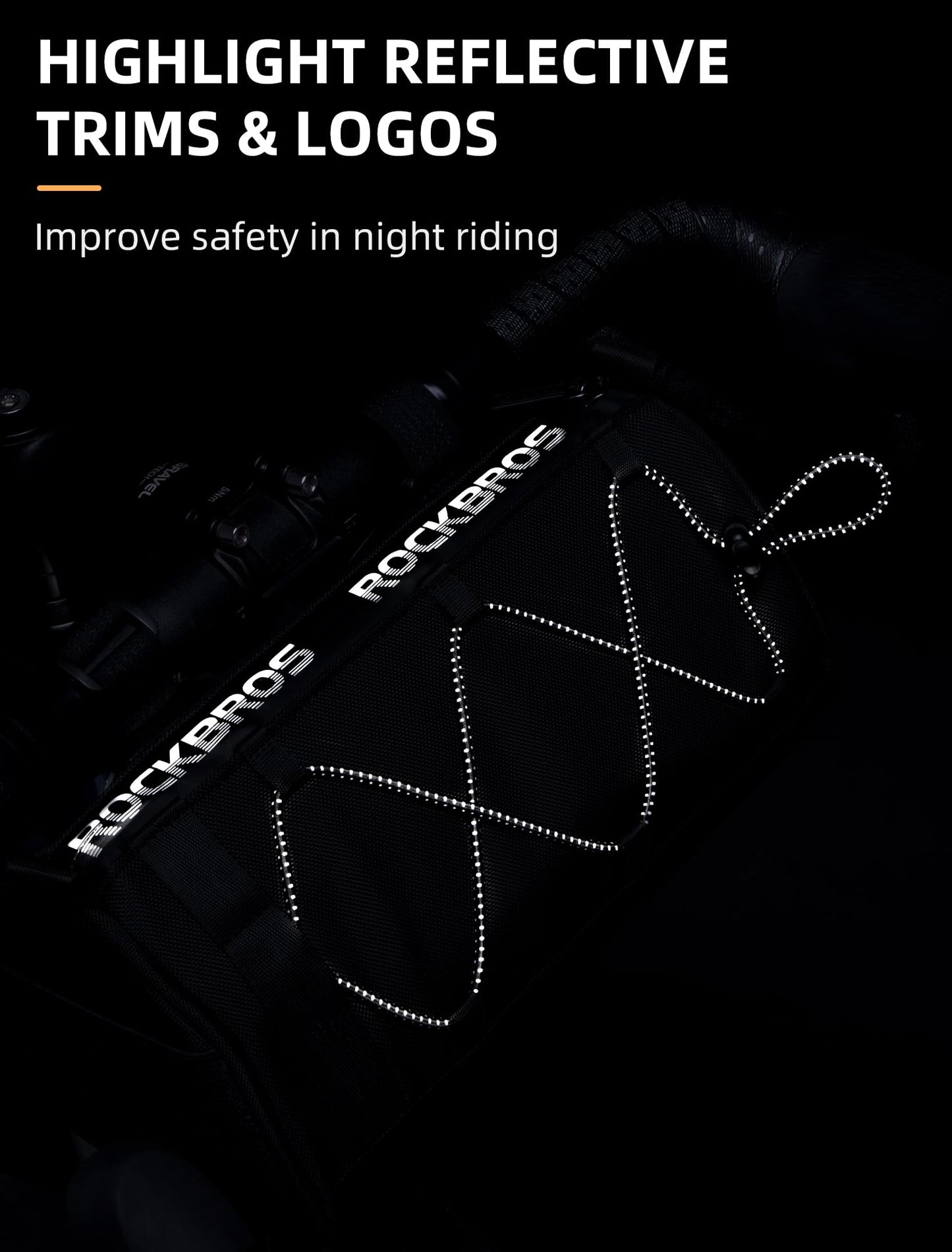 ROCKBROS 1.5L Bike Handlebar Bag - Reflective Front Handlebar Bag for MTB  Road Bikes