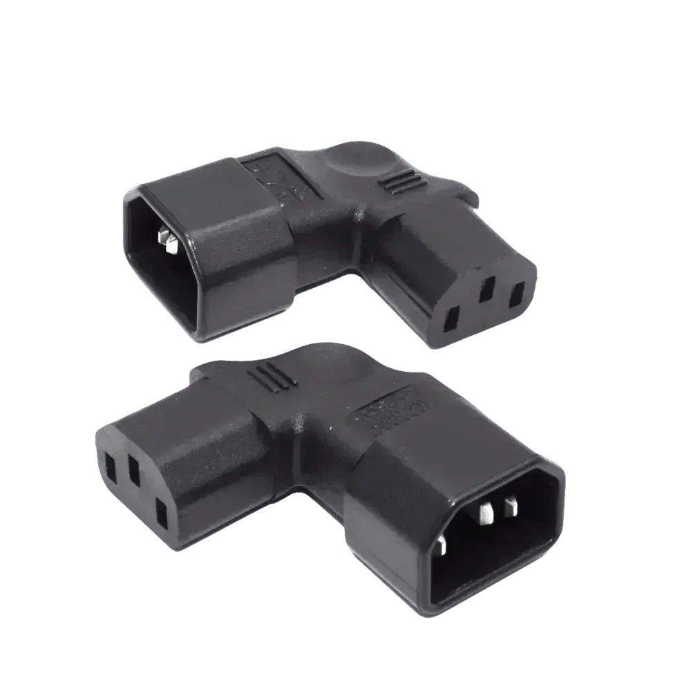 Black C13 C14 Power Angle Extension Cable