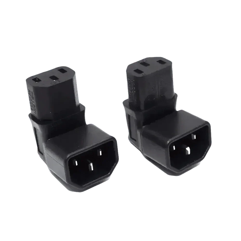 Black C13 C14 Power Angle Extension Cable