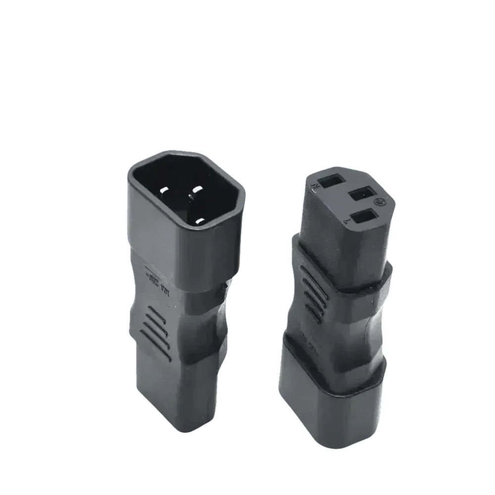 Black C13 C14 Power Angle Extension Cable