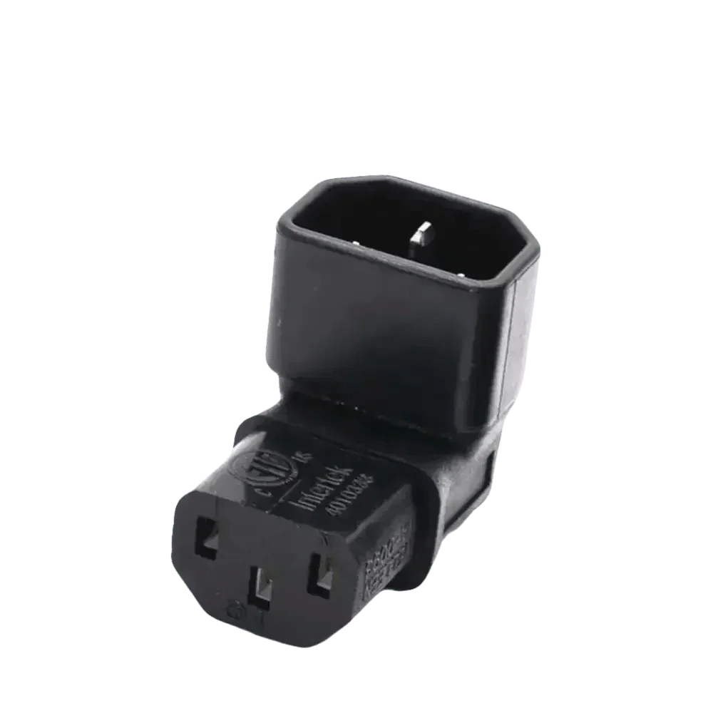 Black C13 C14 Power Angle Extension Cable